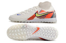 Chaussure de foot Nike Phantom Luna 2 Elite TF blanche, grise et rouge "Barna Pack"