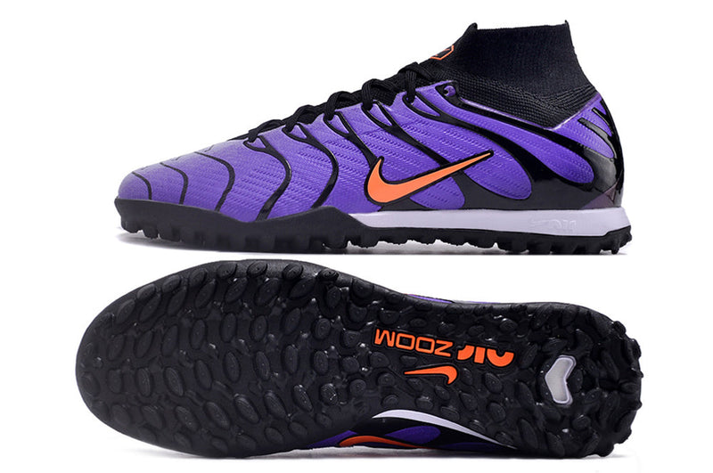 Chaussure de foot Nike Air Zoom Mercurial Superfly 9 Elite TF violette "Air Max TN"