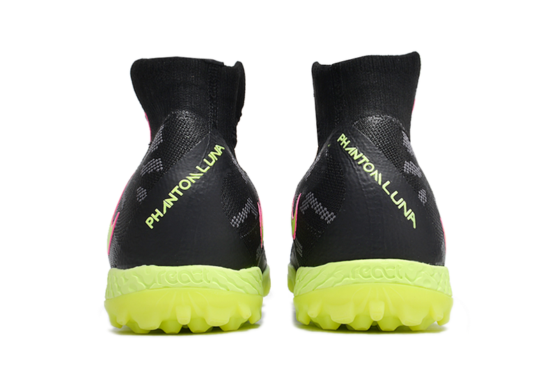 Chaussure de foot Nike Phantom Luna Elite TF noire et verte