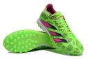 Chaussure de foot Adidas Predator Elite TF verte et rose