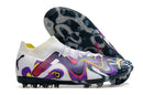Chaussure de foot Society Puma Future Ultimate MG Blanche et Violette "Creativy Pack"