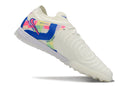 Chaussure de foot Nike Society Phantom GX 2 Elite TF Blanche, Bleue et Rose