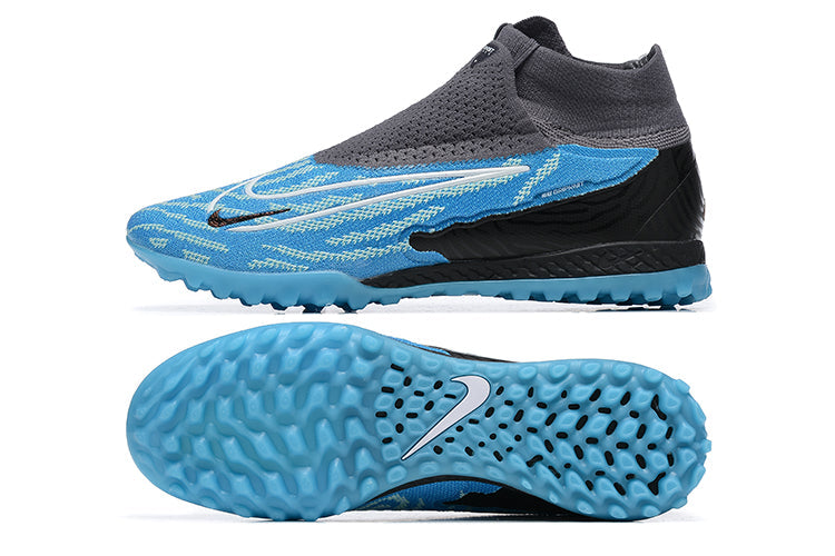 Chaussure de foot Society Nike Phantom GX DF Elite TF Bleu et Noir