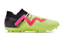 Chaussure de foot Puma Future Ultimate MG noire, verte et rose "Tricks Pack"