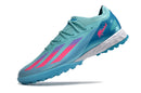 Chaussure de foot Adidas X CrazyFast.1 TF bleu et rose "Miami Vice"
