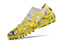 Chuteira Society Puma Future Ultimate MG Amarela e Cinza "Voltage Pack"