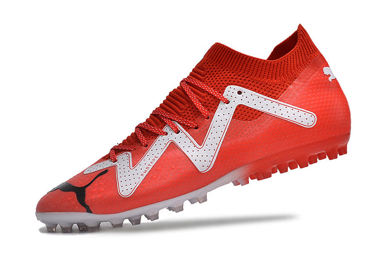 Chaussure de foot Puma Future Ultimate MG Rouge et Blanche