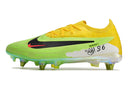 Chuteira Campo Nike Phantom GX Elite Trava Mista Amarela e Verde "Haaland"