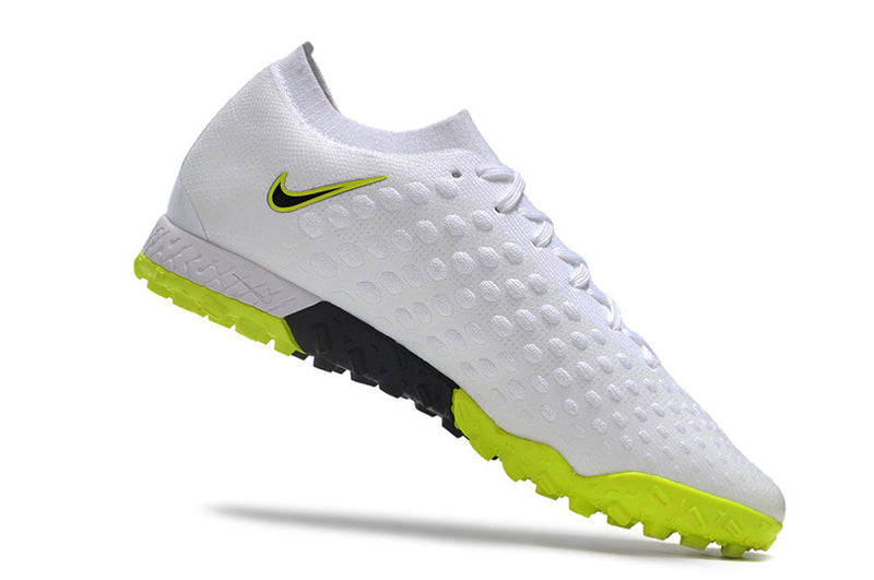 Chaussure de foot Society Nike Phantom Ultra Venom Elite TF Blanche et Verte