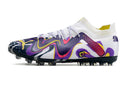 Chaussure de foot Society Puma Future Ultimate MG Blanche et Violette "Creativy Pack"