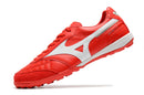 Chaussure de foot Mizuno Morelia Sala Japan TF rouge et blanche.