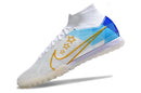 Chaussure de foot Nike Air Zoom Mercurial Superfly 9 Elite TF blanche et bleue "Enzo Fernandez"