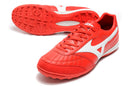 Chaussure de foot Mizuno Morelia Sala Japan TF rouge et blanche.