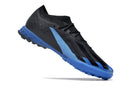 Chaussure de foot Adidas X Crazyfast.1 TF noire et bleue "Bugatti"