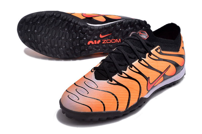 Chaussure de football Nike Air Zoom Mercurial Vapor 15 Elite FG Orange et Noire "Air Max Pimento"