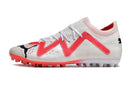 Chaussure de foot Society Puma Future Ultimate MG Blanche et Rouge "Breakthrough Pack"