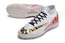 Chaussure de foot Nike Air Zoom Mercurial Superfly 9 Elite TF blanche et dorée