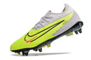 Chuteira Campo Nike Phantom GX Elite Trava Mista Cinza e Verde "Luminous Pack"