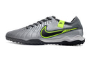 Chuteira Society Nike Tiempo Legend 10 Pro TF Cinza, Preta e Verde