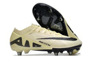Chaussure de football Nike Air Zoom Mercurial Vapor 15 Elite, semelle mixte, beige et noire, "Mad Ready Pack"
