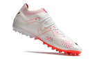 Chaussure de foot Society Puma Future Ultimate MG Blanche et Rouge "Breakthrough Pack"