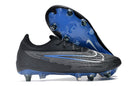 Chaussure de foot Nike Phantom GX Elite, semelle mixte, noire et bleue "Black Pack"