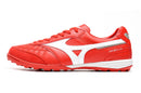 Chaussure de foot Mizuno Morelia Sala Japan TF rouge et blanche.