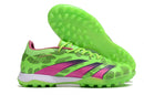 Chaussure de foot Adidas Predator Elite TF verte et rose