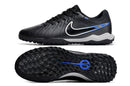 Chuteira Society Nike Tiempo Legend 10 Pro TF Preta e Azul "Shadow Pack"
