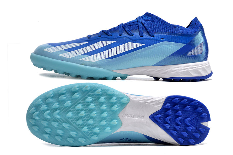 Chaussure de foot Adidas X CrazyFast.1 TF bleue "Marine Rush Pack"