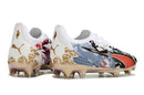 Chaussure de football Puma Ultra Ultimate FG blanche, bleue et rose "Legacy of Speed"