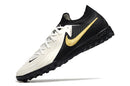 Chaussure de foot Nike Phantom GX 2 Elite TF noire, blanche et dorée "Mad Ready Pack"
