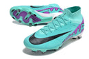 Chuteira Campo Nike Air Zoom Mercurial Superfly 9 Elite Trava Mista Azul e Roxo "Peak Ready Pack"