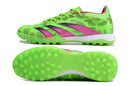 Chaussure de foot Adidas Predator Elite TF verte et rose