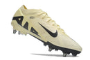 Chaussure de football Nike Air Zoom Mercurial Vapor 15 Elite, semelle mixte, beige et noire, "Mad Ready Pack"