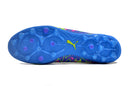 Chaussure de foot Society Puma Future Ultimate MG Vert, Rose et Bleu "Energy Pack"