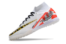 Chaussure de foot Nike Air Zoom Mercurial Superfly 9 Elite TF blanche et dorée