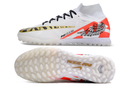 Chaussure de foot Nike Air Zoom Mercurial Superfly 9 Elite TF blanche et dorée
