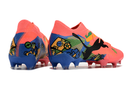 Chaussure de football Puma Future 7 FG rose, bleue, verte et jaune "Pack Brésil"