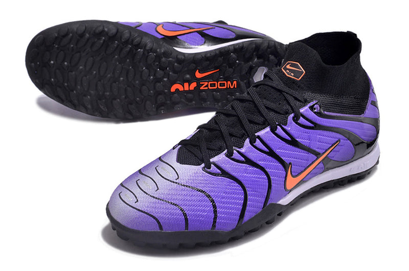 Chaussure de foot Nike Air Zoom Mercurial Superfly 9 Elite TF violette "Air Max TN"