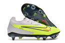 Chuteira Campo Nike Phantom GX Elite Trava Mista Cinza e Verde "Luminous Pack"
