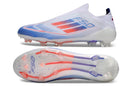 Chuteira Campo Adidas F50 LL FG Branca, Azul e Vermelha "Advancement Pack"