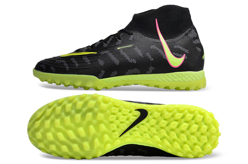 Chaussure de foot Nike Phantom Luna Elite TF noire et verte