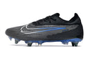 Chaussure de foot Nike Phantom GX Elite, semelle mixte, noire et bleue "Black Pack"
