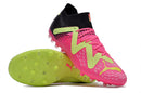 Chaussure de foot Puma Future Ultimate MG noire, verte et rose "Tricks Pack"