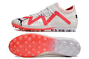 Chaussure de foot Society Puma Future Ultimate MG Blanche et Rouge "Breakthrough Pack"
