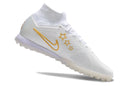 Chaussure de foot Nike Air Zoom Mercurial Superfly 9 Elite TF blanche et bleue "Enzo Fernandez"