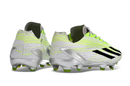 Chuteira Campo Adidas X Crazyfast+ FG Branca e Verde "Strong"