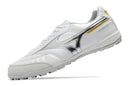 Chaussure de foot Mizuno Morelia Sala Japan TF, blanche et argent "Beta Shining"