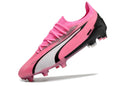 Chaussure de football Puma Ultra Ultimate FG rose et noire "Phenomenal Pack"